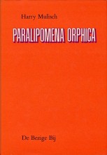 Paralipomena Orphica, 1e druk in linnen met stofomslag